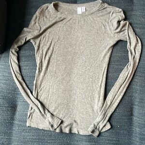 BP ribbed gray long sleeve tee